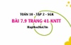 Bài 7.9 trang 41 Toán 10 tập 2 Kết nối tri thức
